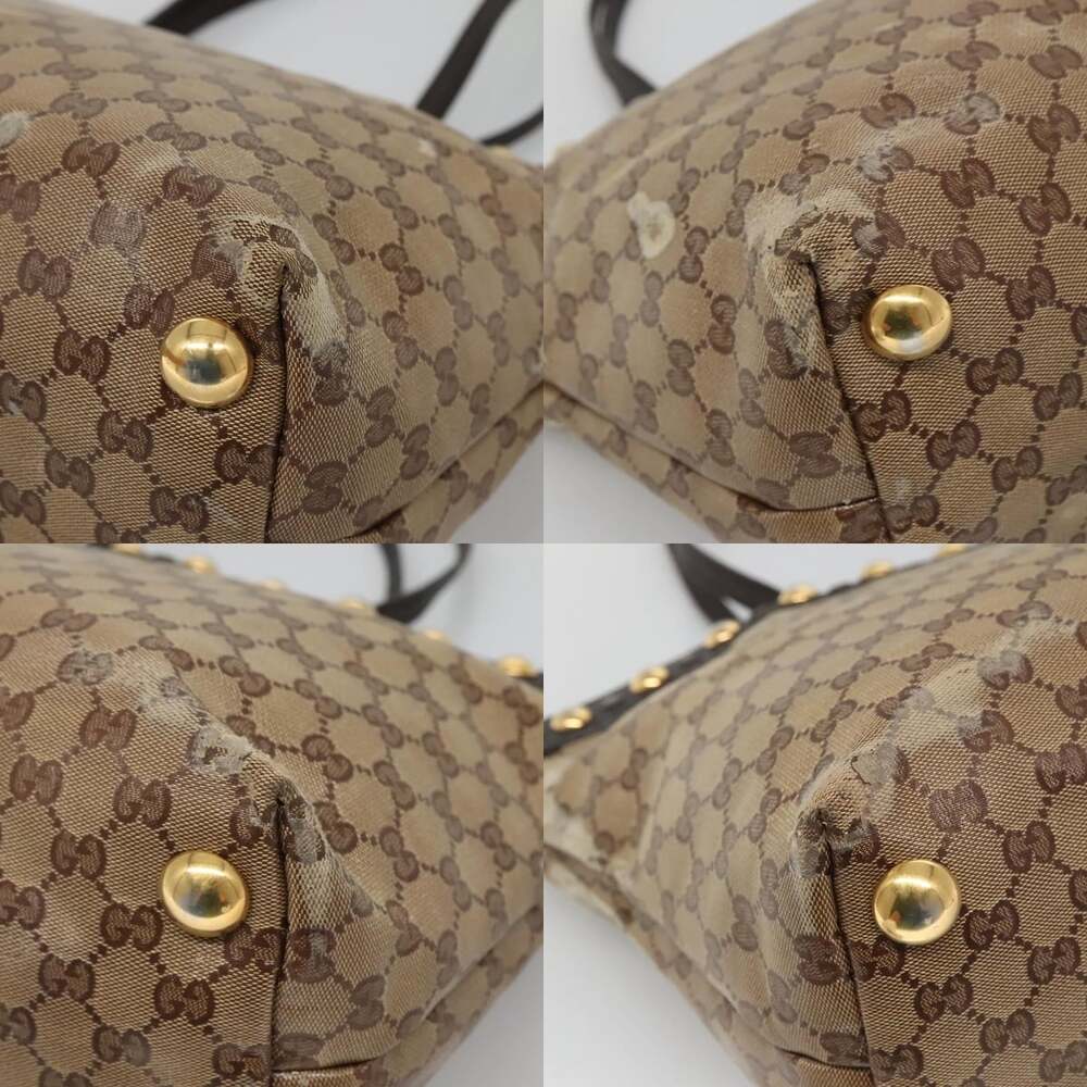 GUCCI GG Crystal Tote Bag Coated Canvas Beige Gold - Picture 10 of 13